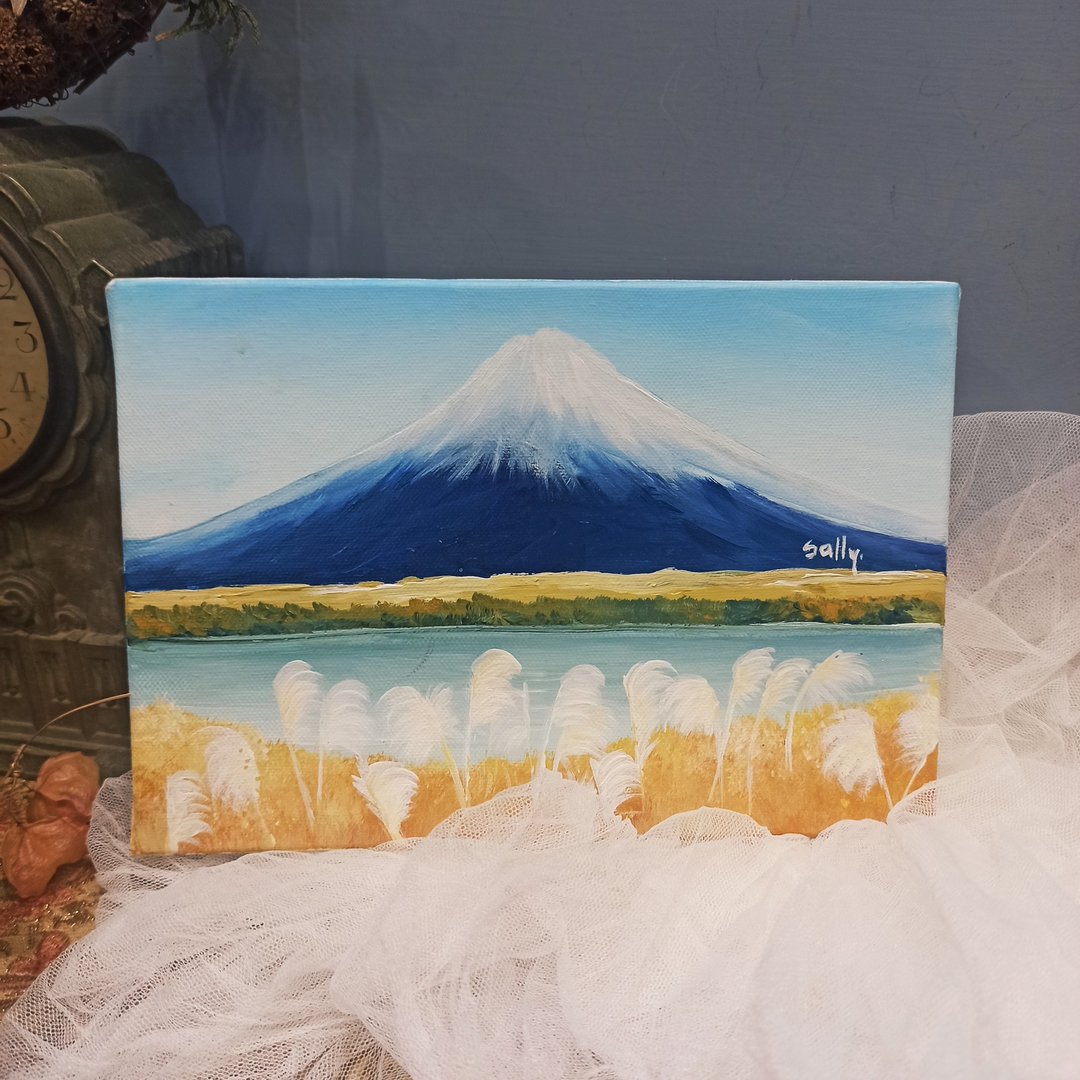 夏之富士山/冬之绚烂星空  压克力画作 油画画作【富士山】【 - 海报/装饰画/版画 - 棉．麻 