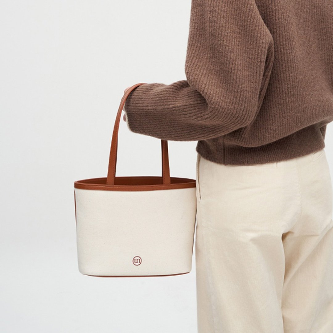 Korean Untidy Basket Bag - 手提包/手提袋 - 人造皮革 