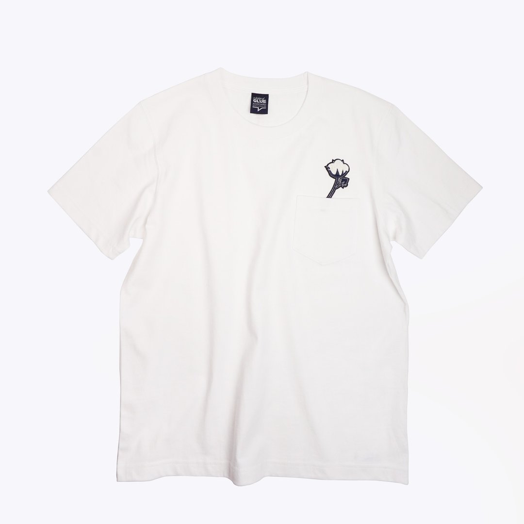 GLUE 优质重磅棉袋口TEE 立体棉花-  男女合穿 - 中性连帽卫衣/T 恤 - 棉 白色