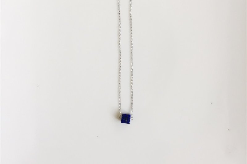 极简系 青金石 不锈钢锁骨链 - 锁骨链 - 宝石 蓝色