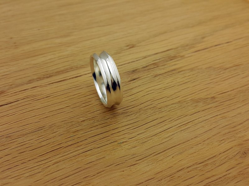 圆弧对戒-女款 - 对戒 - 纯银 银色