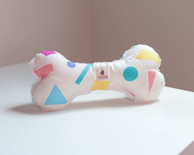 咬玩骨头 滚动几何 - 宠物玩具/咬玩 - 玩具 - 棉．麻 粉红色