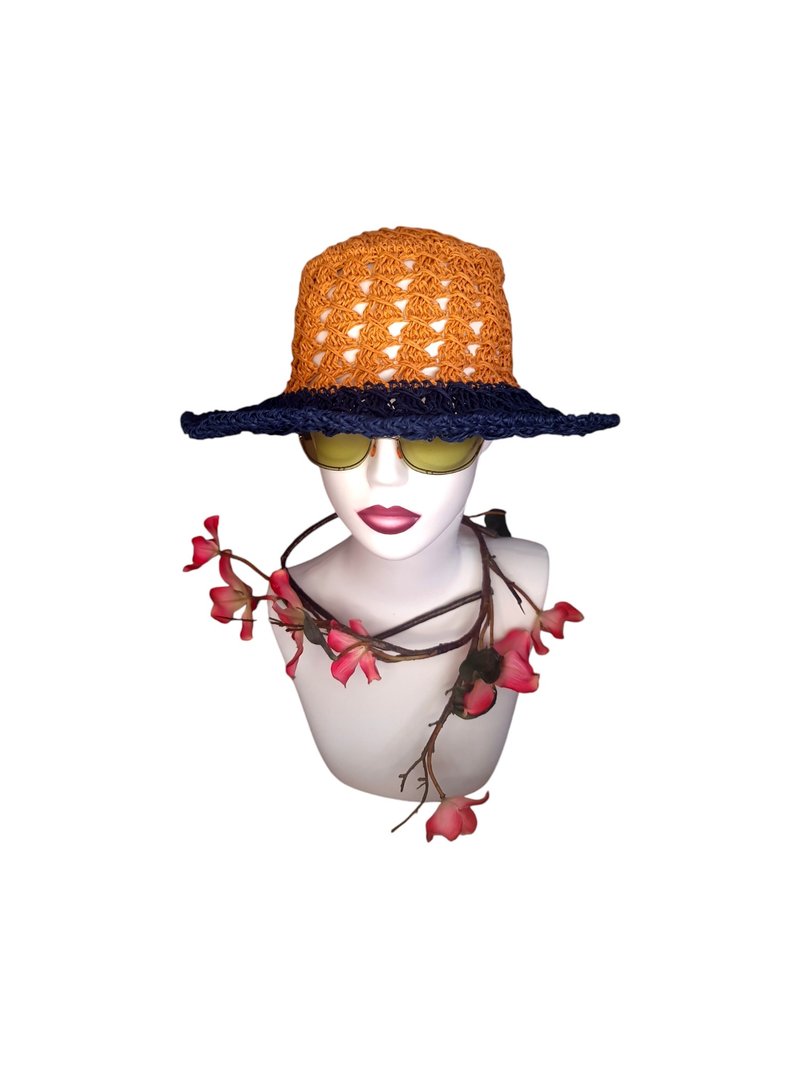 手工钩织草帽 - 帽子 - 其他材质 多色