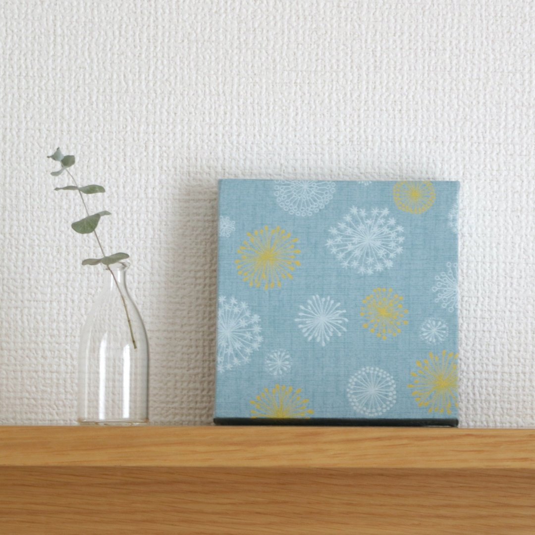 12x12cm Fabric Panel [Dandelion Light Blue] - 墙贴/壁贴 - 棉 蓝色