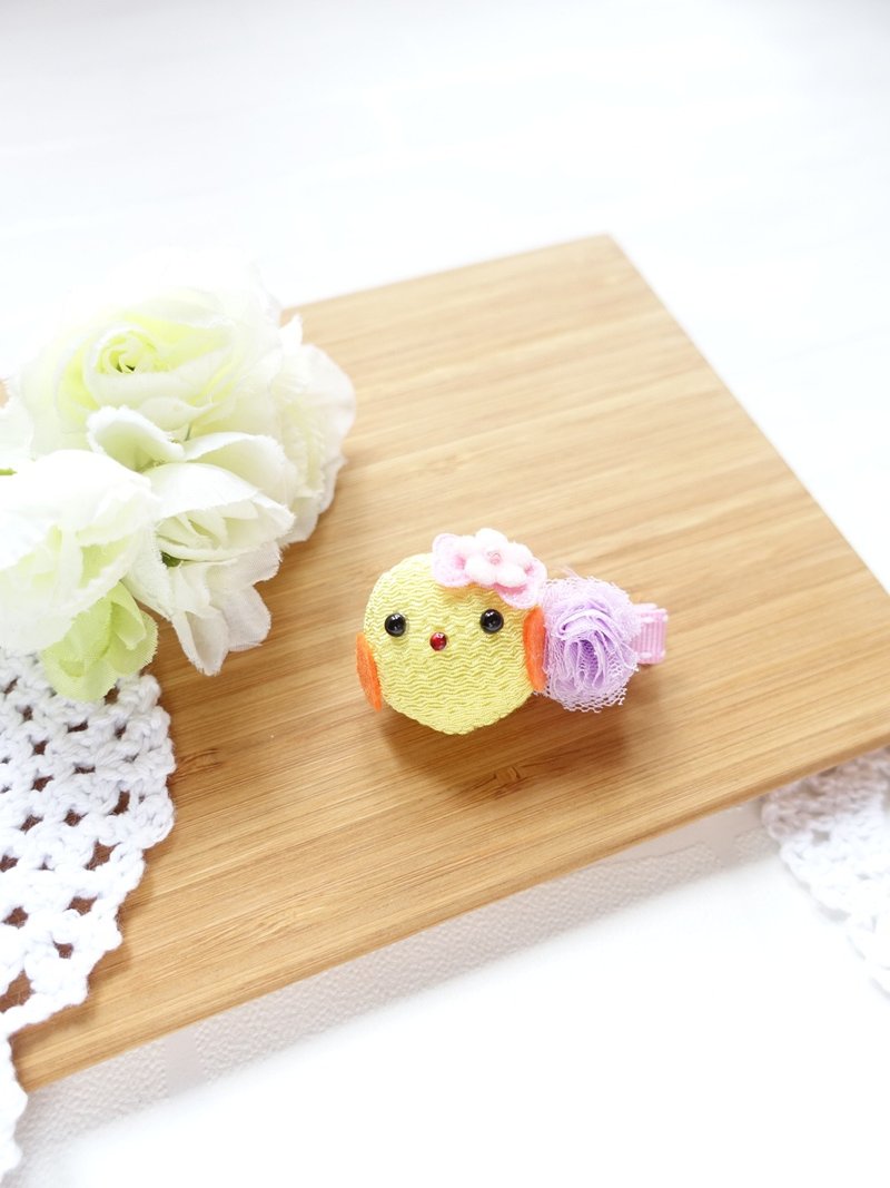 可爱黄色小鸡 - 发夹 儿童发饰 (紫色) - 发饰 - 其他材质 
