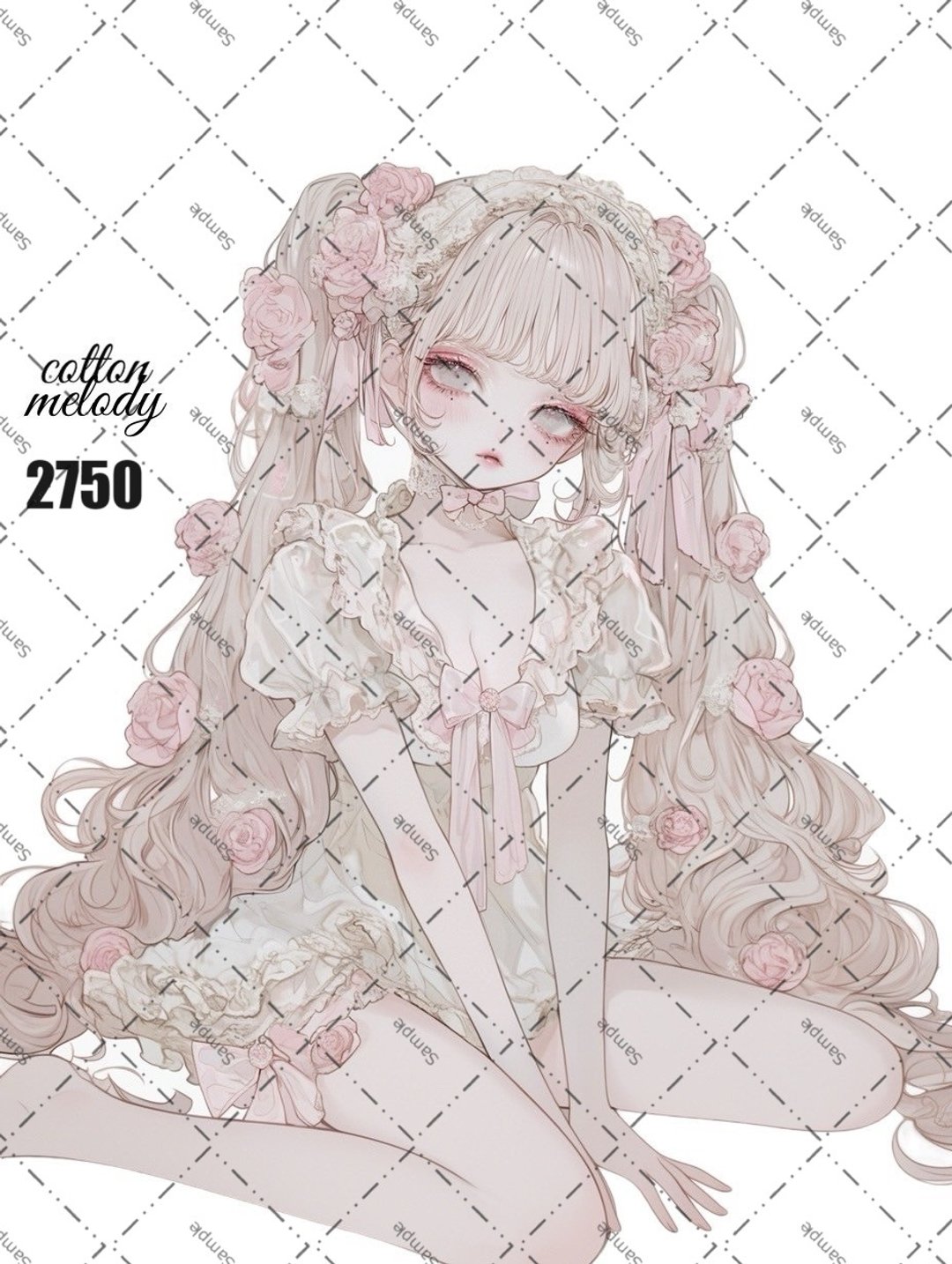 original sticker no.2750 人物贴纸 原创贴纸 原创人物贴纸 装饰贴纸 cotton melody - 贴纸 - 纸 