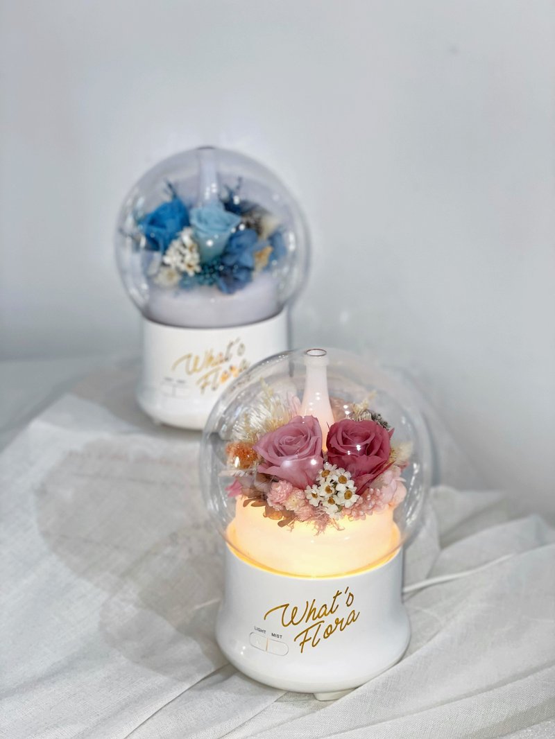 永生花薰香机 可定制化配色 情人节礼物 香氛机 水氧机 - 香薰/精油/线香 - 塑料 白色