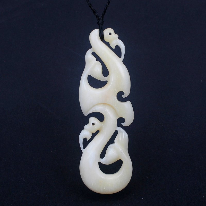 新西兰复古款项链超长85mm双海马鱼尾吊坠纪念日精美独特最佳送礼 - 项链 - 其他材质 