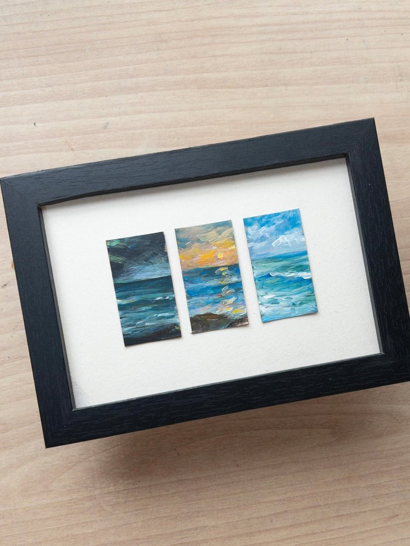 Starry景.物&画 原画/手绘/空间疗愈装饰 海浪的一天 - 摆饰 - 纸 