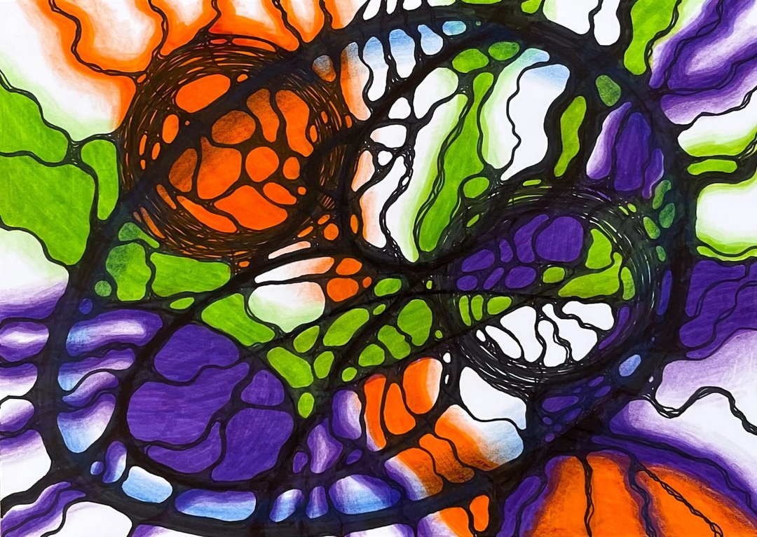 Birth of ideas. Modern art, freehand drawing. - 墙贴/壁贴 - 纸 