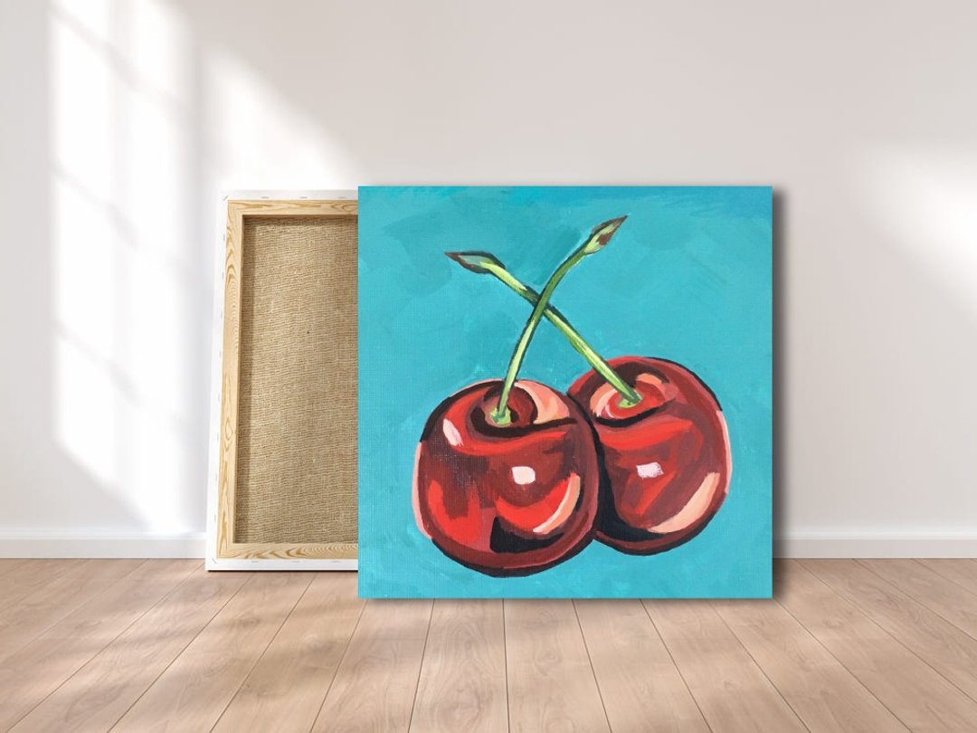 Cherry- Fresh, Living room paintings, Fruit paintings, Interior Design - 海报/装饰画/版画 - 压克力 多色