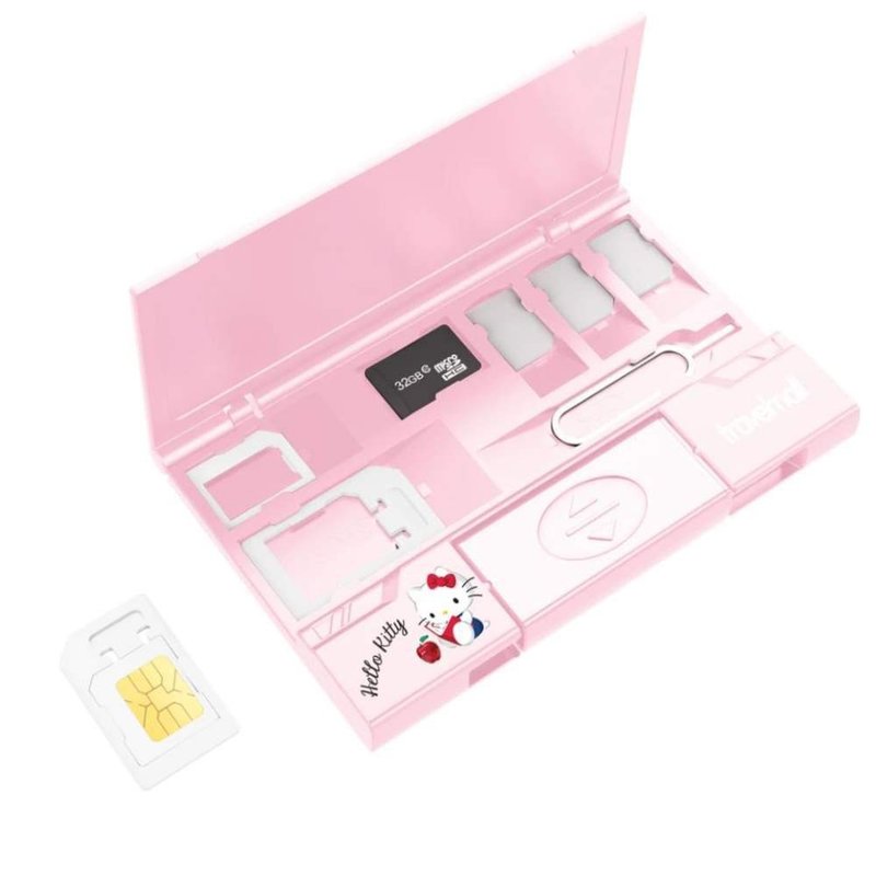 HELLO KITTY 纤薄多用途旅行SIM咭储存盒连TYPE-C OTG阅读器 - 数码小物 - 其他材质 粉红色