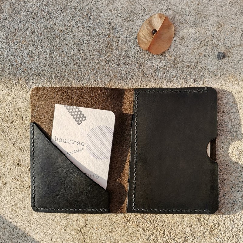 Antique Book 名片夹 黑 - 名片夹/名片盒 - 真皮 黑色