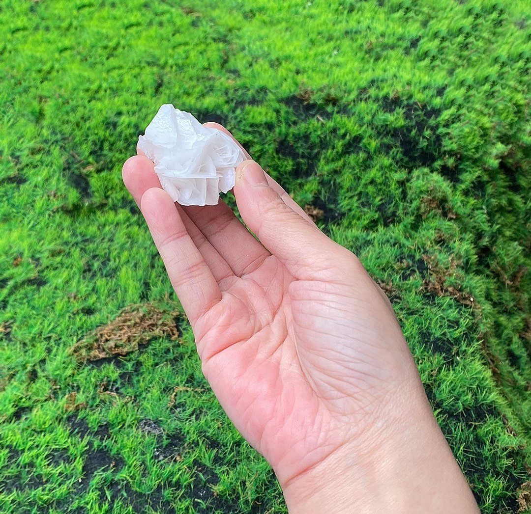 能量摆饰-精选天然纯净白玫瑰方解石 能量提升 助学习效率 - 摆饰 - 水晶 白色
