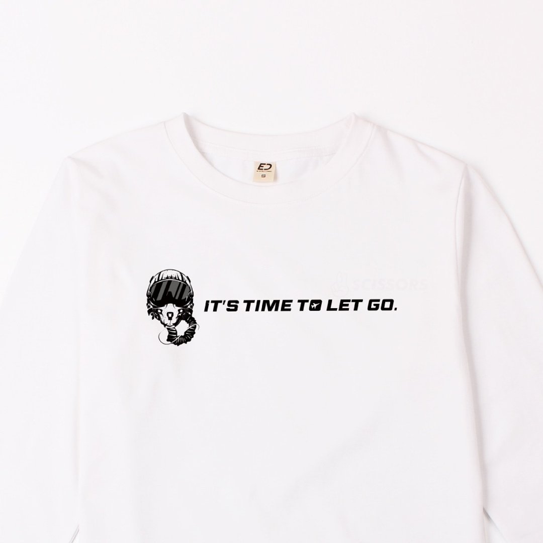 【捍卫战士】Time to let go 飞行头盔  长T/男T恤/女上衣/中性T - 男装上衣/T 恤 - 棉 白色