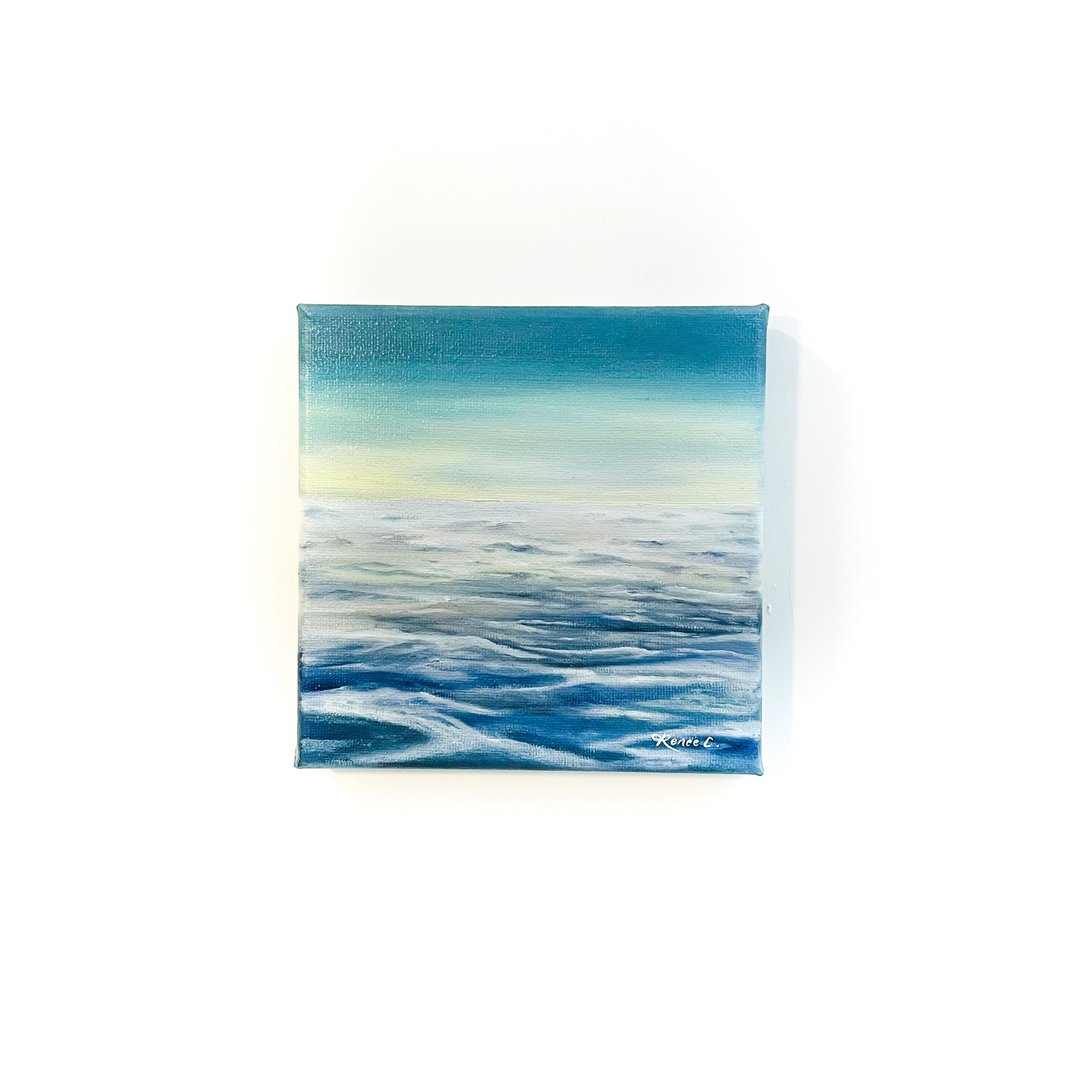 油画  相信一切是最好的安排 - 海报/装饰画/版画 - 其他材质 蓝色