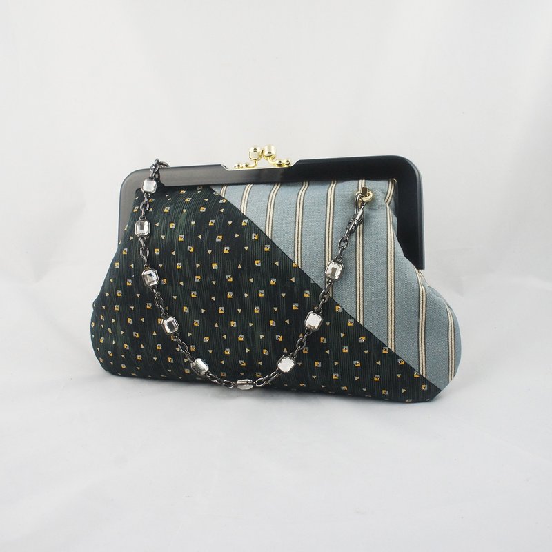 【经典系列】拼接游戏 - 皮夹/钱包 - 棉．麻 黑色