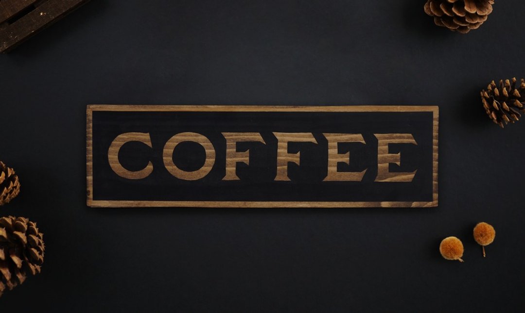 复古欧美风咖啡Coffee墙面挂饰 | 居家摆设 | 手工木制摆设 - 摆饰 - 木头 咖啡色