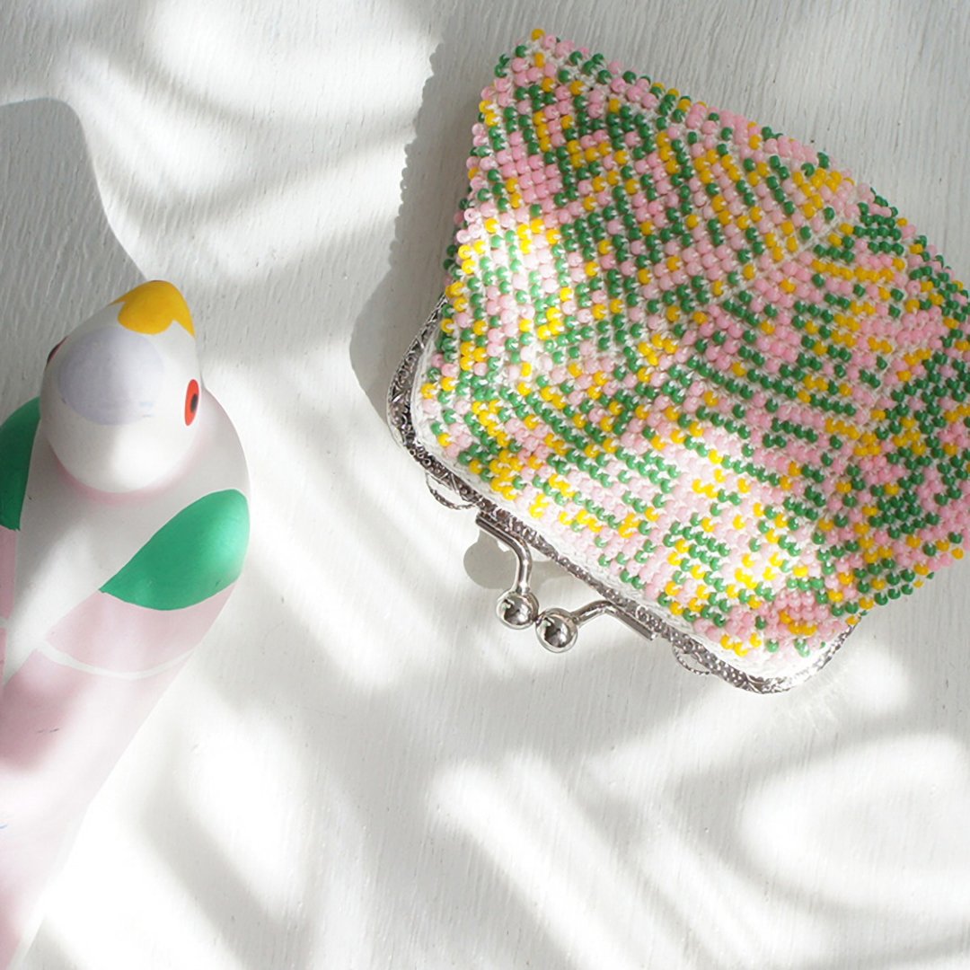 Ba-ba handmade Seedbeads crochet coinpurse No.1303 - 零钱包 - 其他材质 多色