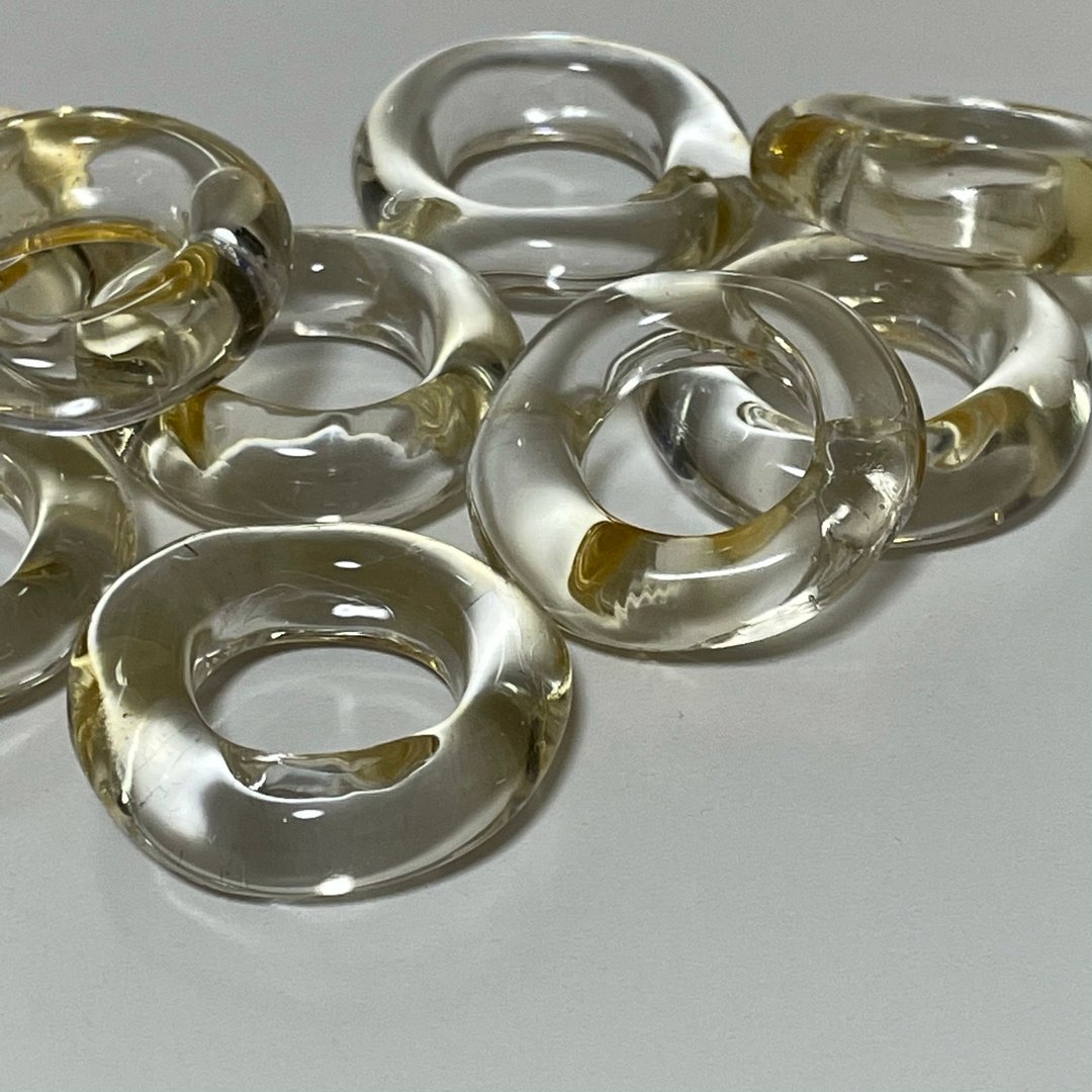 glass ring(lemon) - 戒指 - 玻璃 黄色