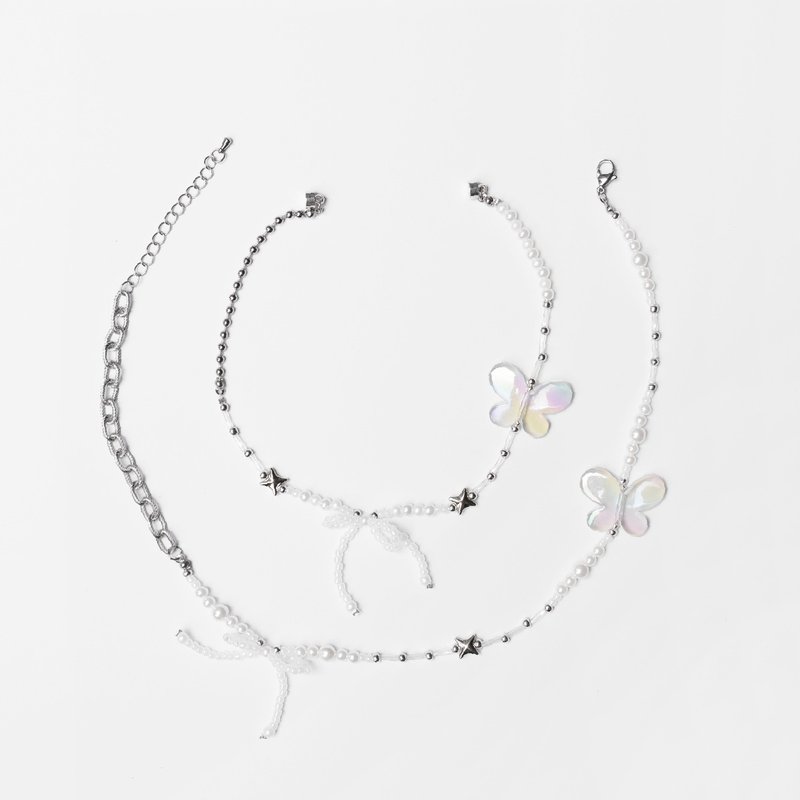 【可定制】Moonwing－母女项链 / 礼物 / 日常穿搭 | 猪宝盒手作 - 项链 - 珍珠 多色