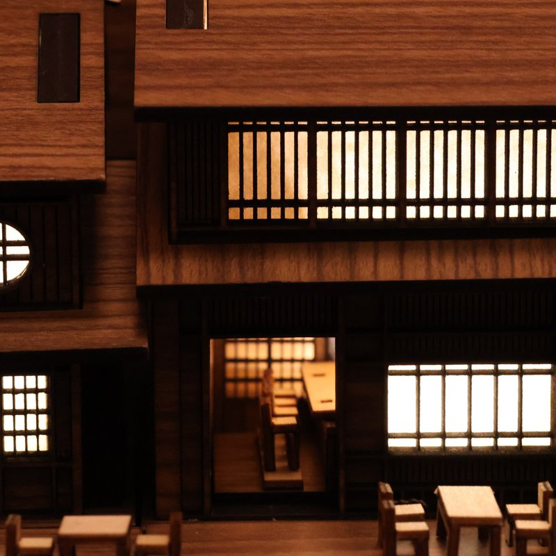 【家具配件】Koazuma小木屋场景模块SCALE:1/100 - 木工/竹艺/纸艺 - 木头 卡其色