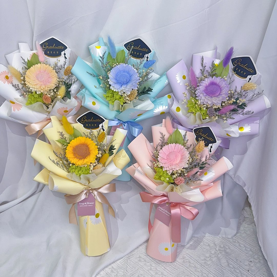 FengFlower【向日葵干燥花束－小、中大】干燥花/永生花/送礼 - 干燥花/捧花 - 植物．花 黄色
