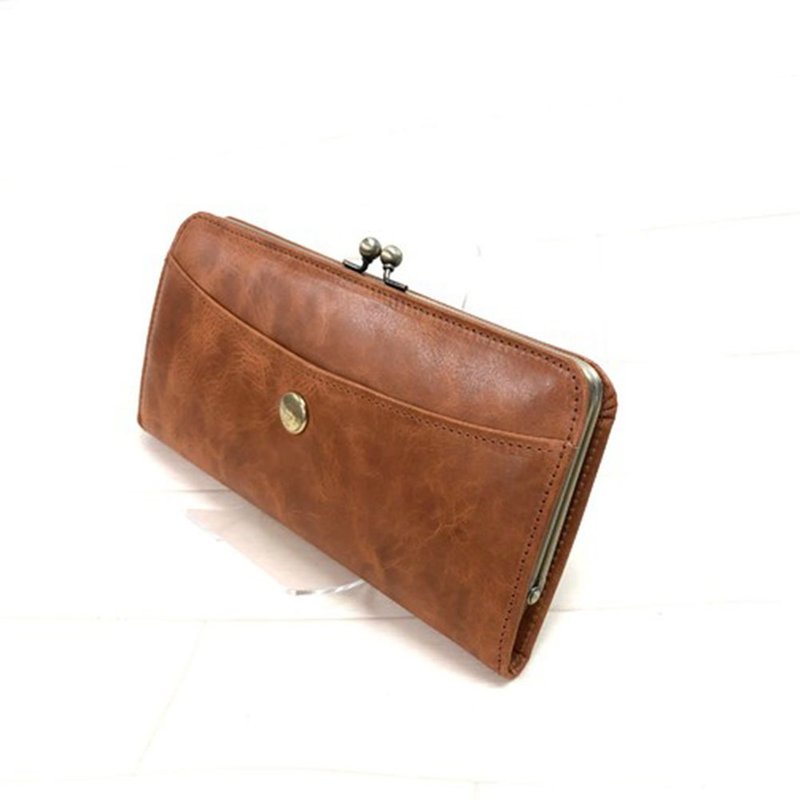 Leather wallet / spoiler / gloss / cow le - 皮夹/钱包 - 真皮 咖啡色