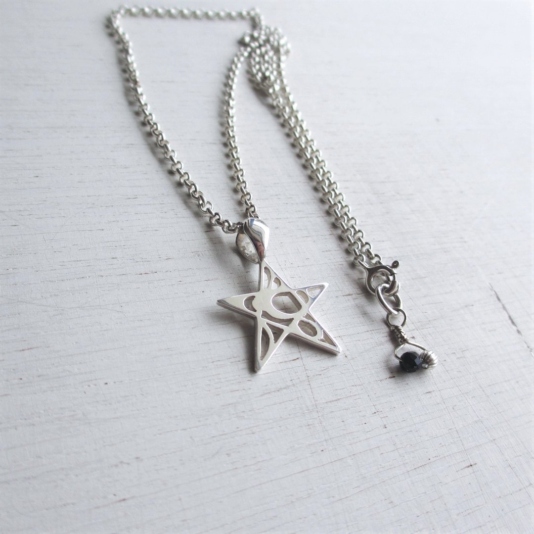 Shooting Star- Silver Chain Necklace - 项链 - 其他金属 银色
