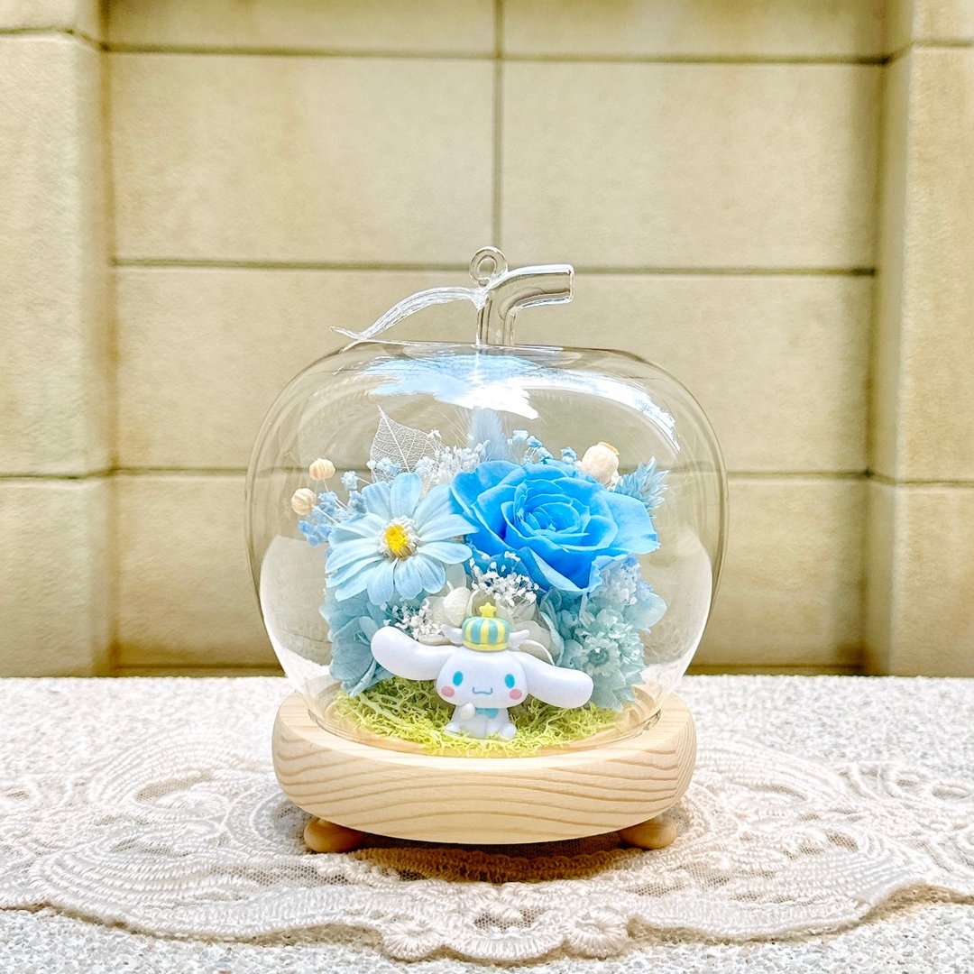 大耳狗/永生花/干燥花/苹果/夜灯/玻璃盅/玻璃罩 - 干燥花/捧花 - 植物．花 多色