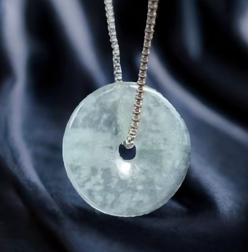 【愿·平安】木拿玻璃种翡翠平安扣项链|天然缅甸玉翡翠A货|送礼 - 项链 - 玉石 透明