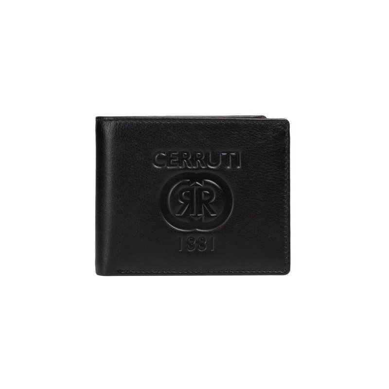 CERRUTI 1881 限量2折 顶级小牛皮6卡皮夹 全新专柜展示品 - 皮夹/钱包 - 真皮 黑色