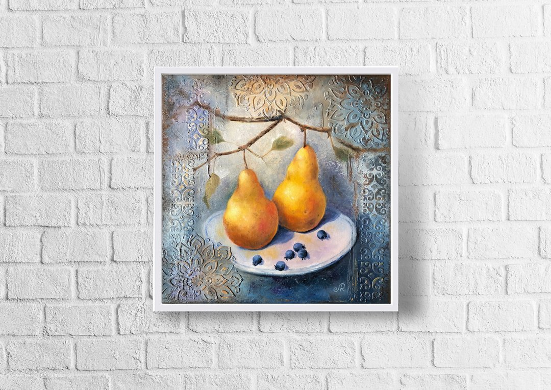 家居装饰艺术静物油画原画水果画 - 海报/装饰画/版画 - 其他材质 橘色