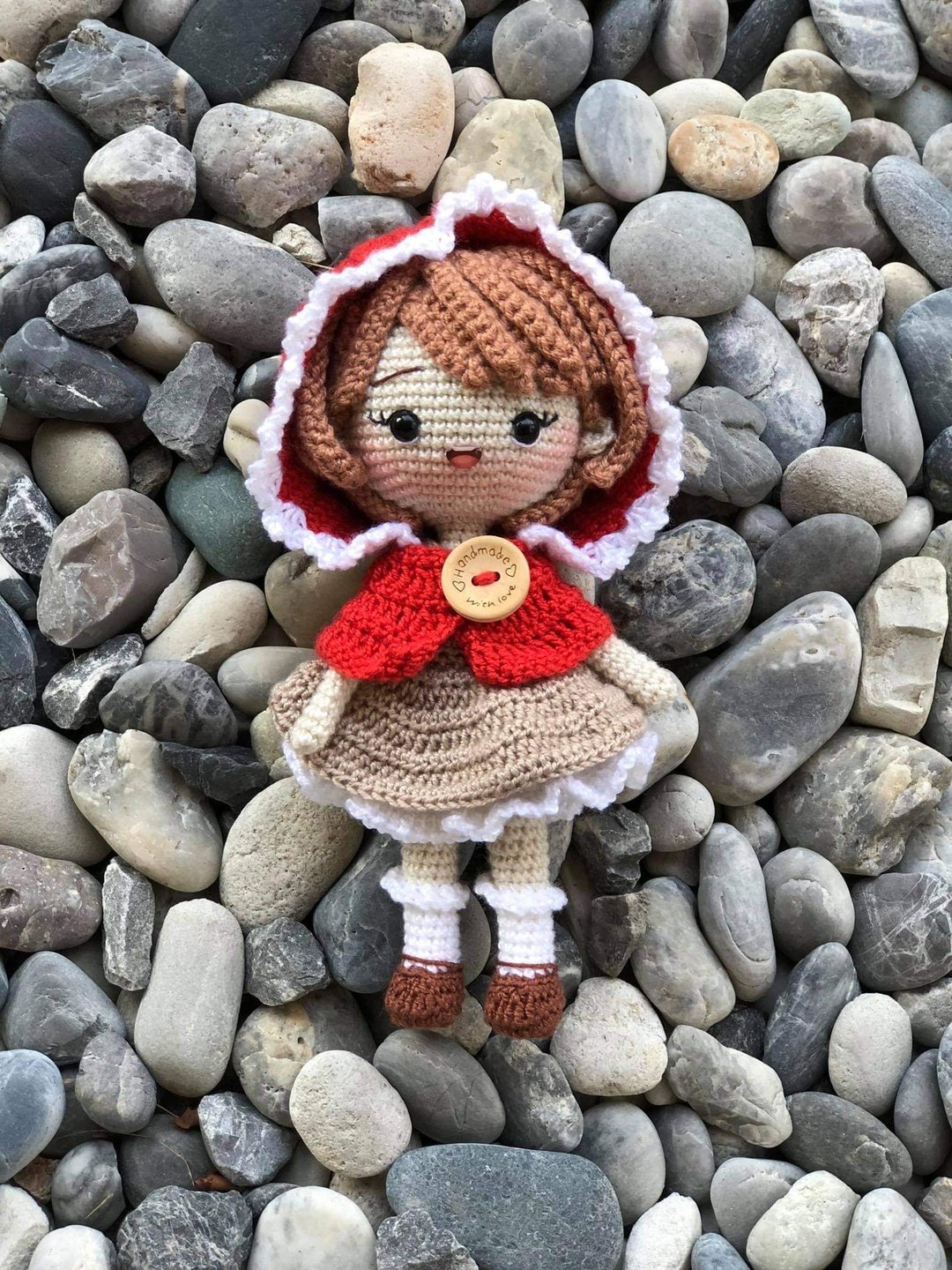 Crochet doll , Little red riding hood , doll , toy , amigurumi , gift - 玩偶/公仔 - 其他材质 多色