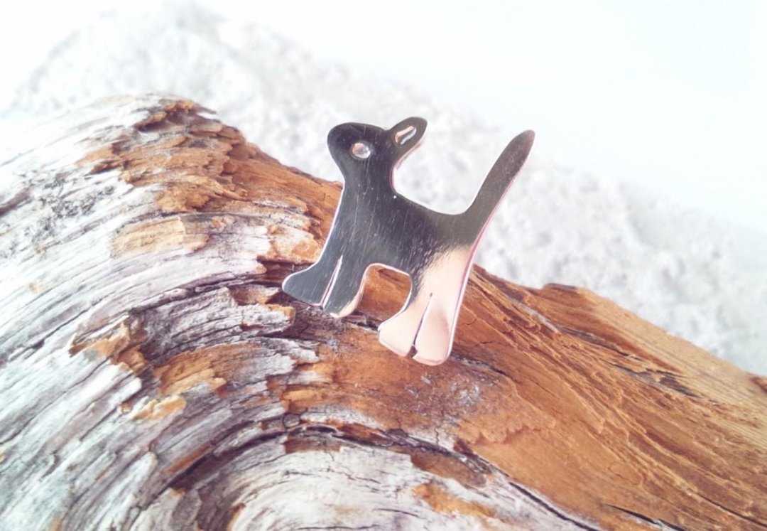 ☆ Small cat ☆ Silver pin badge - 胸针 - 其他金属 银色