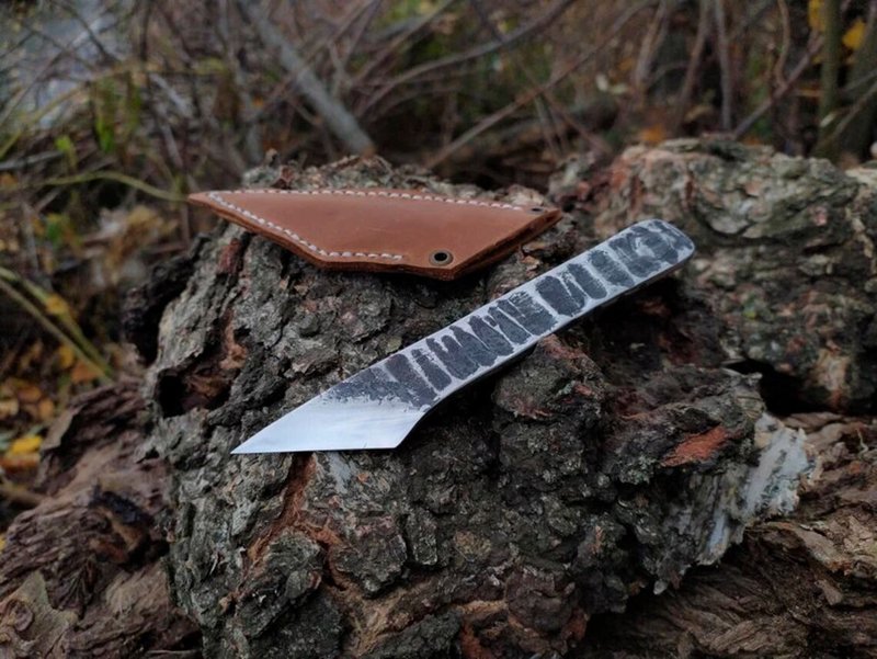 Hand Forged Kiridashi Knife. Kiridashi Knife. Forged Marking knife kiridashi. - 皮件 - 其他金属 