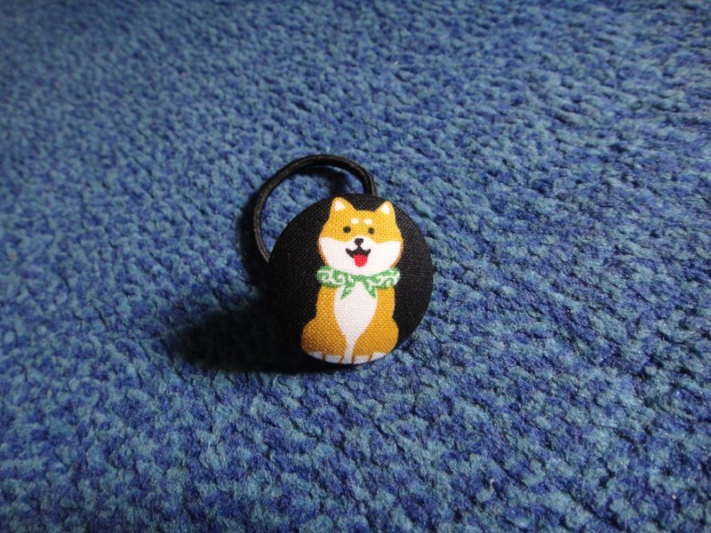 (C) 柴犬。喜马依努しばいぬ_布制钮扣发圈 C48CIZ89 - 发饰 - 棉．麻 黑色