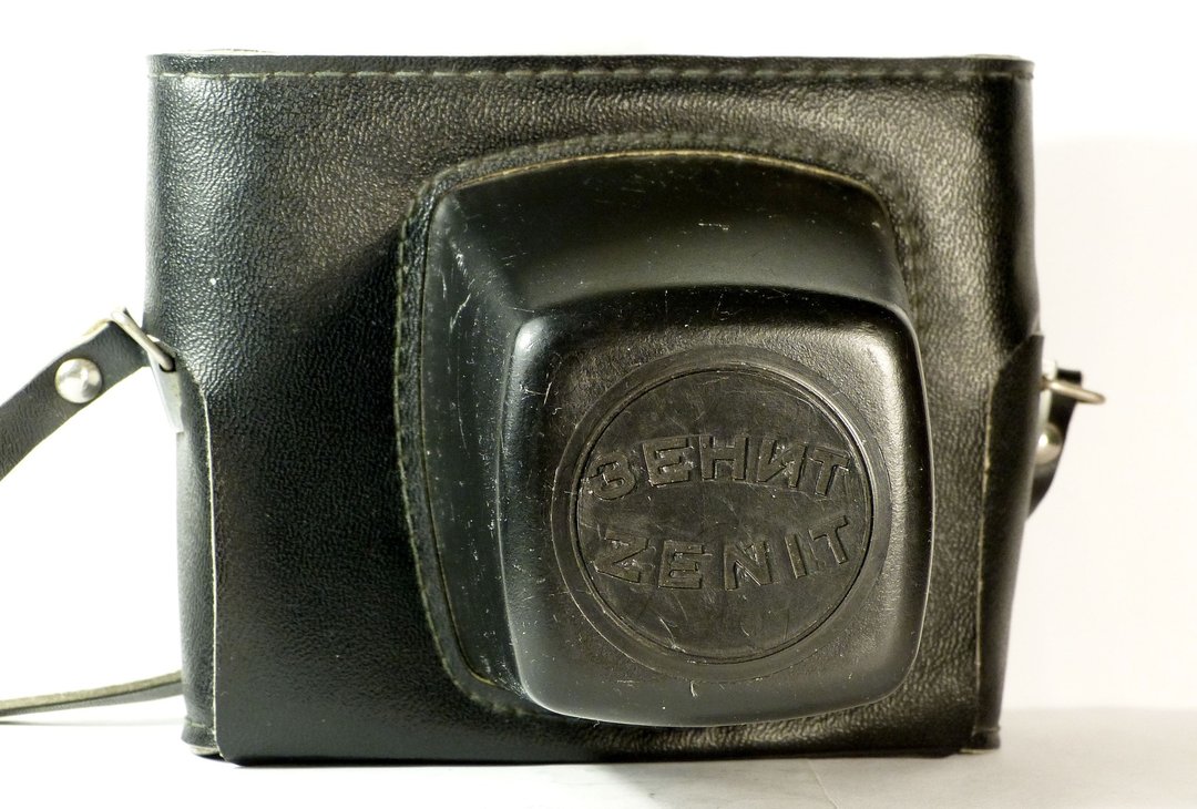 Zenit E B ET EM TTL hard leatherette case camera bag with strap KMZ USSR - 相机 - 其他材质 咖啡色