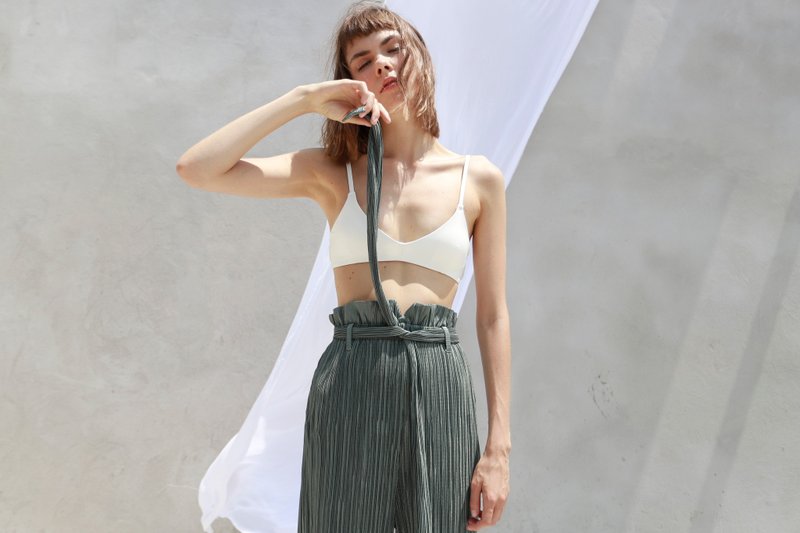 Aprilpoolday / High Pants / Green - 女装长裤 - 其他材质 绿色