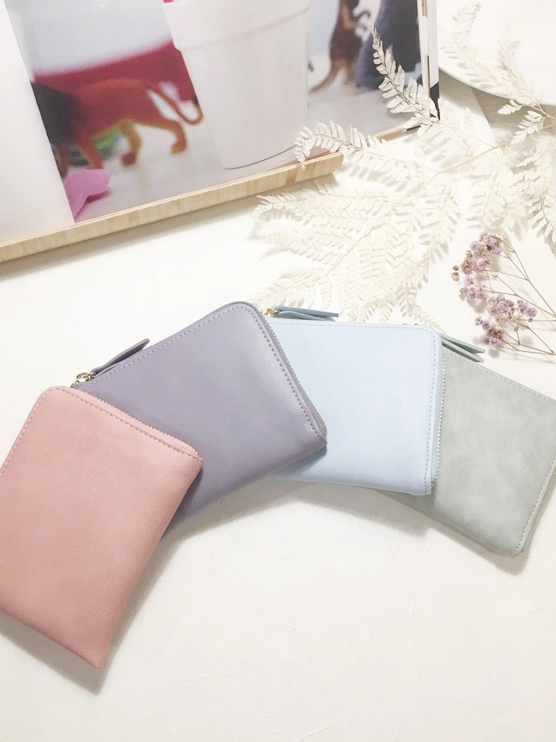 L型 短夹 皮夹 零钱包 钱包 卡包 卡夹 小包大容量 生日 毕业礼物 - 皮夹/钱包 - 防水材质 