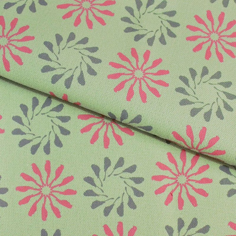 手印棉帆布-400g/y/乌秋圈圈/春卷红绿 - 编织/刺绣/羊毛毡/裁缝 - 棉．麻 绿色