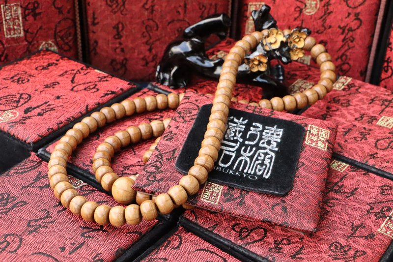 精工老料满花六道木念珠 10x8mm桶珠 108颗 降龙木 藏传佛教 佛珠 - 项链 - 木头 