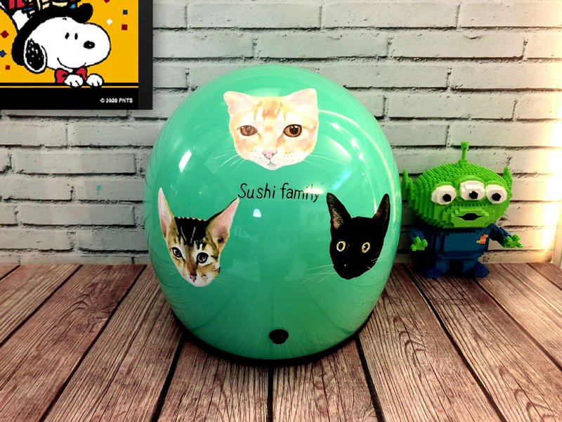 手绘疯 定制化 狗狗 猫猫 安全帽 彩绘 纪念 礼物 生日 情人节 - 订制画像 - 其他材质 多色