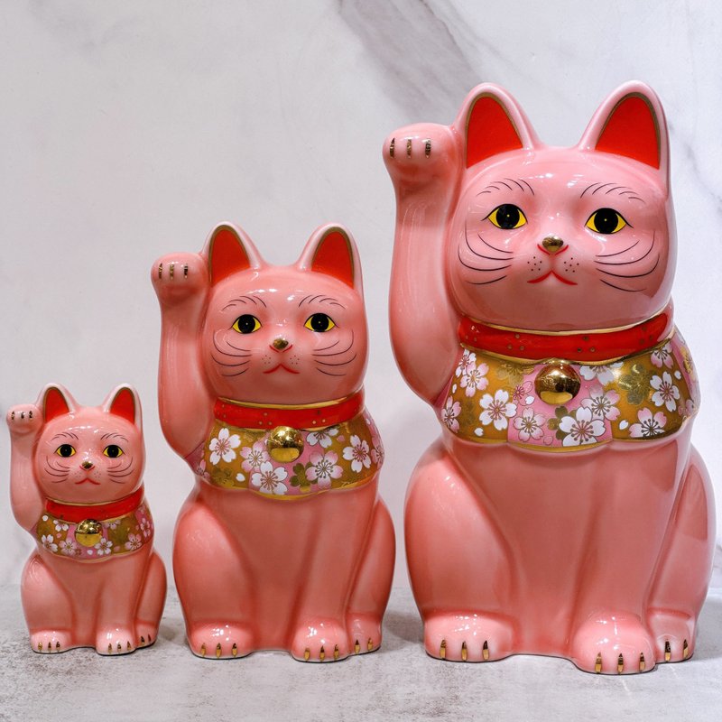 【春日招福】日本药师樱花招财猫 - 摆饰 - 瓷 粉红色
