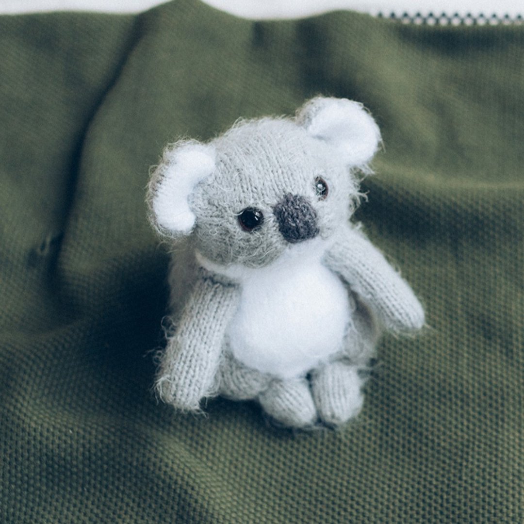 Pattern Baby Koala knitting. Australian bear DIY knitting tutorial. English PDF - 手工艺教程/工具书 - 其他材质 