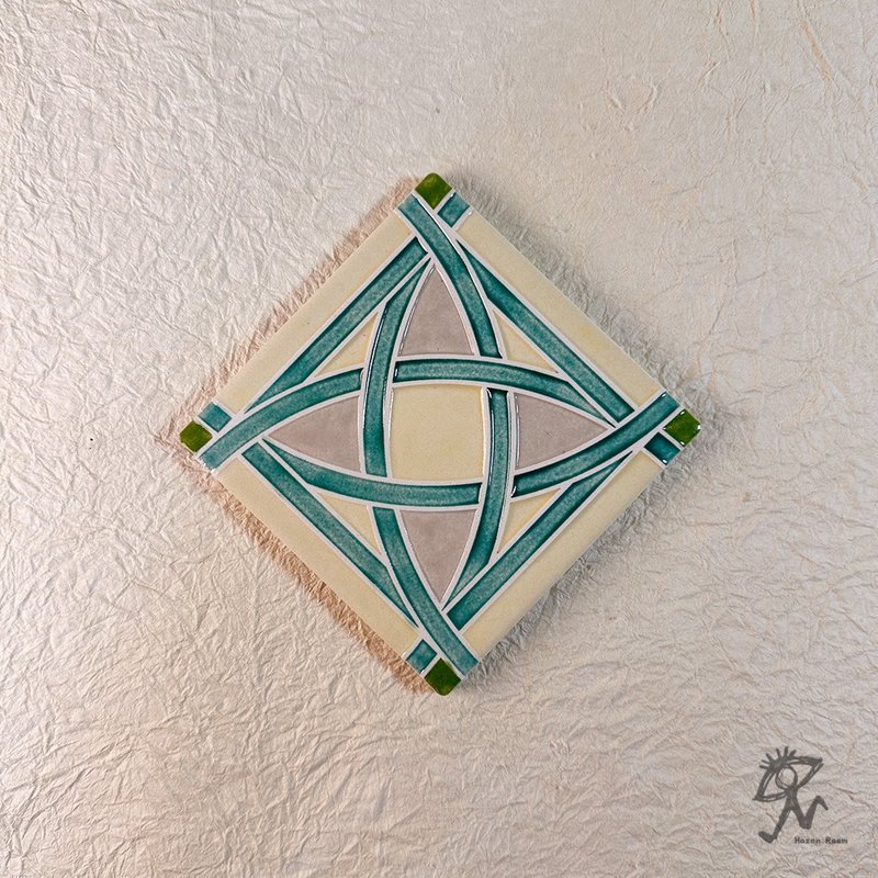 【 山人成型-花砖 】手工入釉 复古几何花砖 装饰磁砖_压箱藏品 - 墙贴/壁贴 - 瓷 