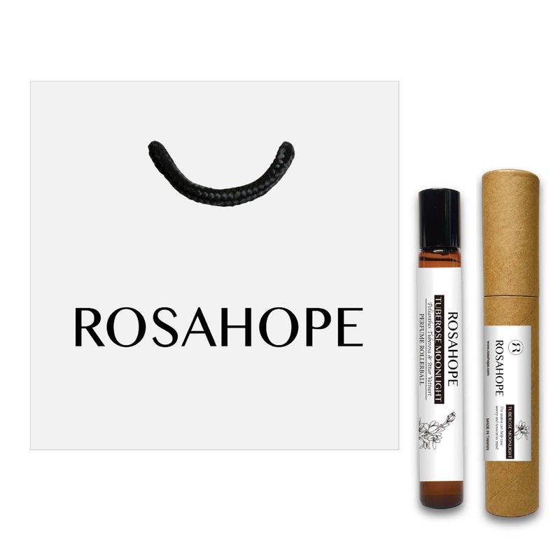 瑰荷希【晚香玉精油香水滚珠 】纯天然 优雅温润花甜香 魅力护肤 - 香水/香膏 - 精油 白色