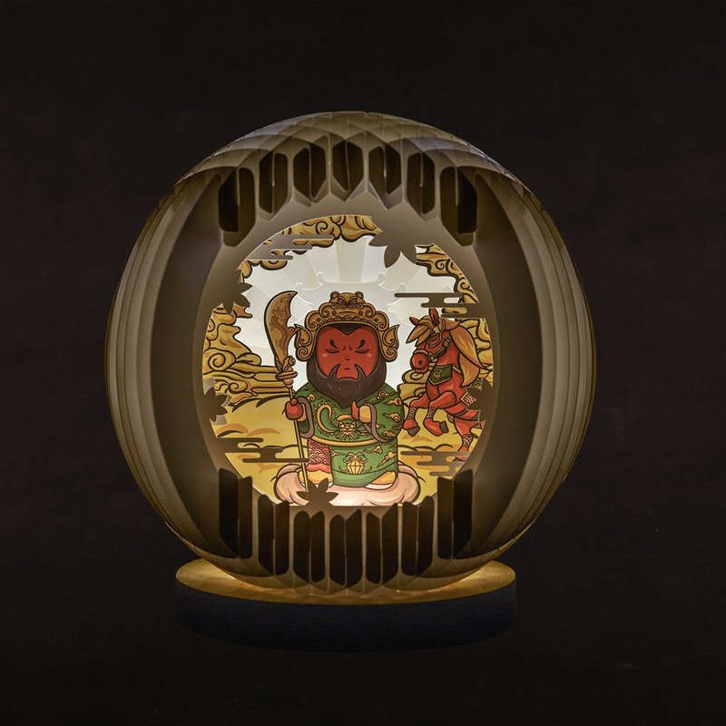 光影纸雕夜灯-关圣帝君大型夜灯款 - 灯具/灯饰 - 纸 