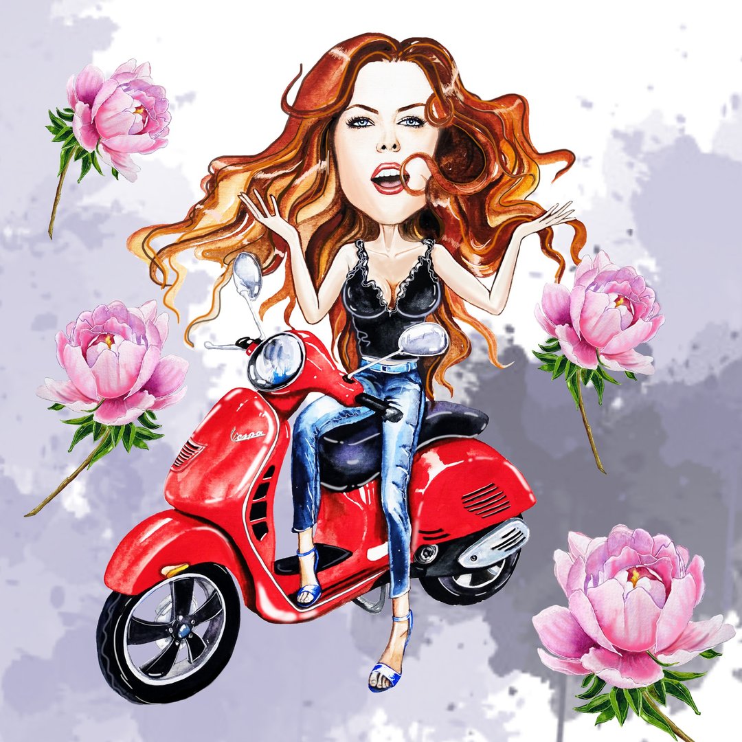 CUSTOM watercolor portrait, Caricature art, Custom cartoon Idol custom portrait - 订制画像 - 其他材质 