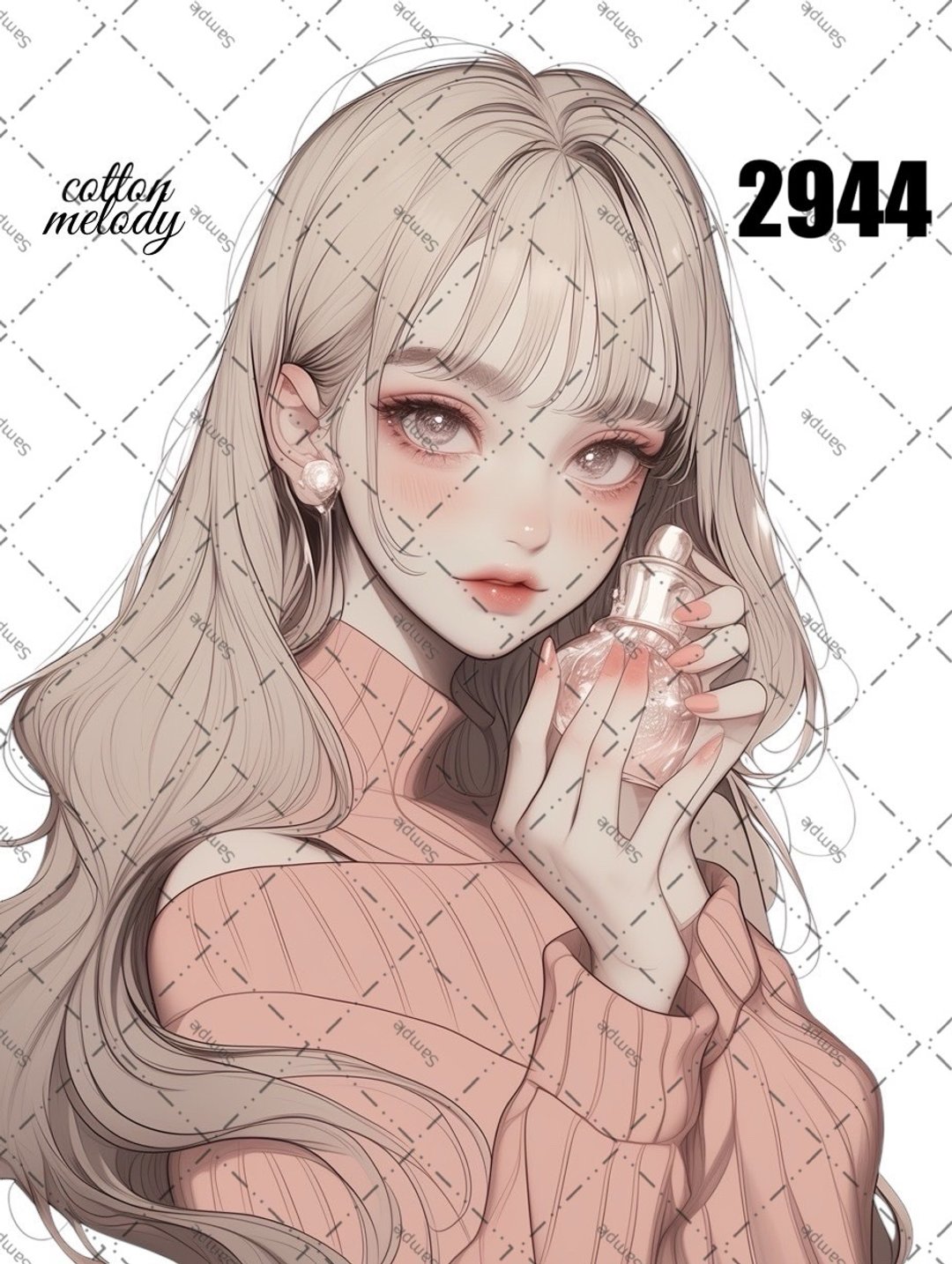 original sticker no.2944 人物贴纸 原创贴纸 原创人物贴纸 装饰贴纸 cotton melody - 贴纸 - 纸 
